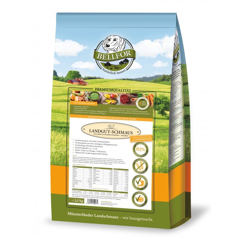 Hypoallergenic Dry food with insects - Landgut-Schmaus - 2,5 kg